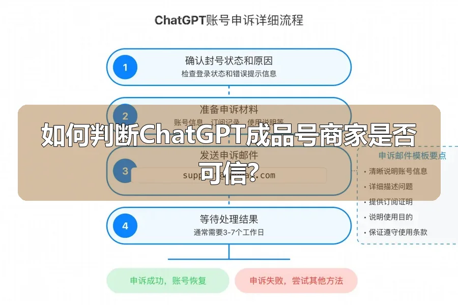 如何判断ChatGPT成品号商家是否可信?